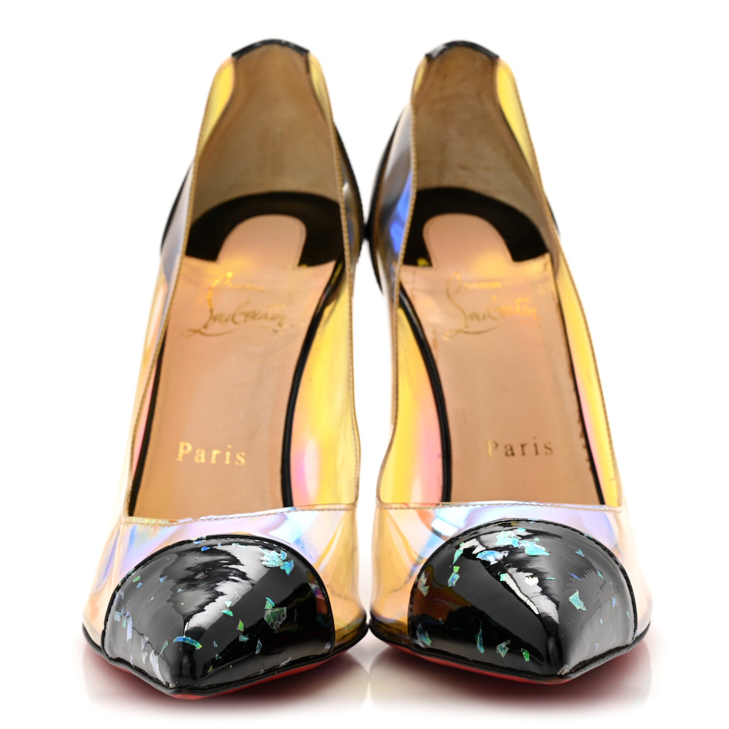 Christian Louboutin Disco PVC Hologram Debout 120 Pumps 39.5 Black Multicolor 2 of 11