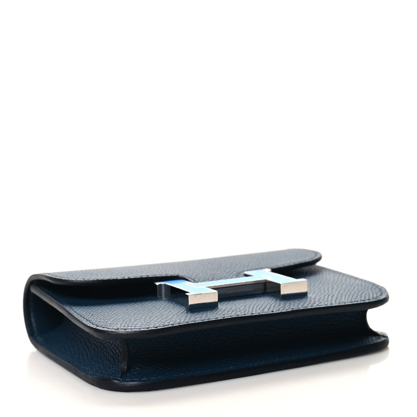 Epsom Enamel Constance Slim Wallet Blue De Prusse Blue Frida