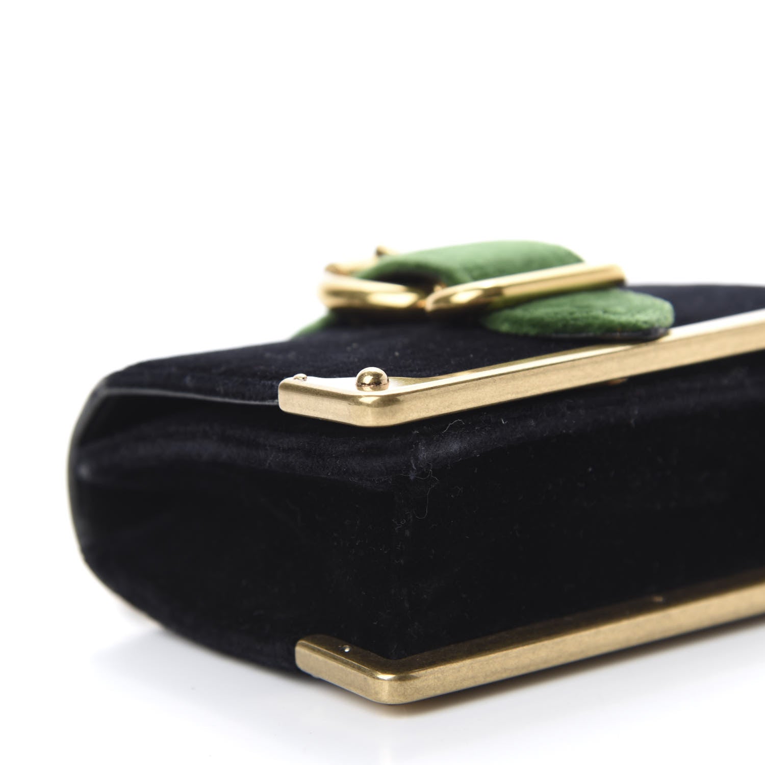 Prada Velvet City Calfskin Micro Cahier Bag Black Alloro 6 of 9