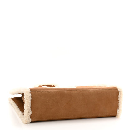 Telfar X UGG Suede Shearling Medium Shopping Bag Chestnut 4 of 10
