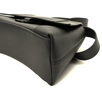 Balenciaga Semi Shiny Smooth Calfskin Monochrome Small Downtown Shoulder Bag Black 10 of 10