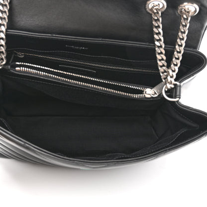 Saint Laurent Calfskin Y Quilted Monogram Medium Loulou Chain Satchel Black 5 of 9