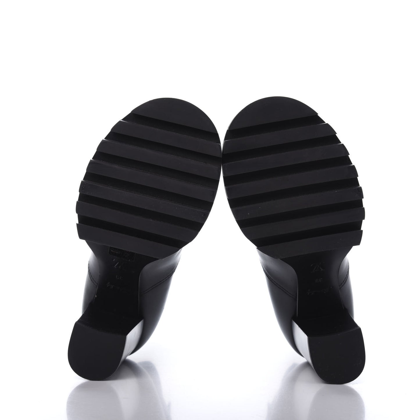 Calfskin Monogram Star Trail Ankle Boots 39 Black