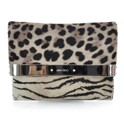 Jimmy Choo Calf Hair Leopard Print Daphne Clutch 1 of 7