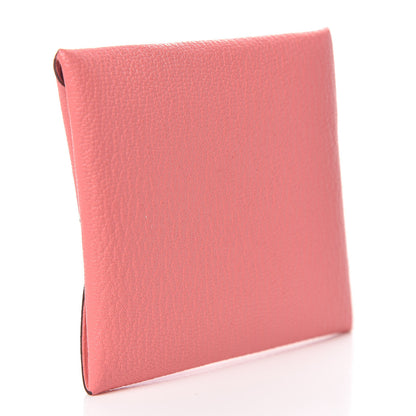 Hermes Chevre Mysore Bastia Coin Purse Rose Ete 3 of 8