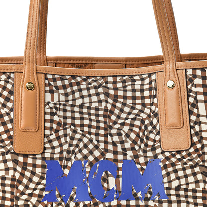 MCM Visetos Medium Liz Reversible Shopper Tote Cognac 13 of 15