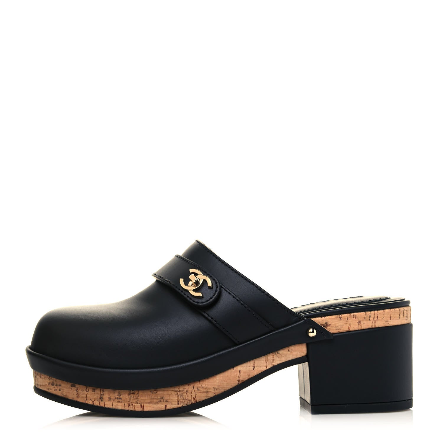 Chanel Calfskin CC Turn Lock Clogs 35 Black 2 of 18