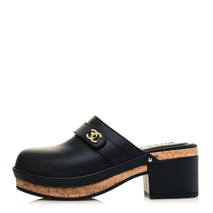 Chanel Calfskin CC Turn Lock Clogs 35 Black 2 of 18
