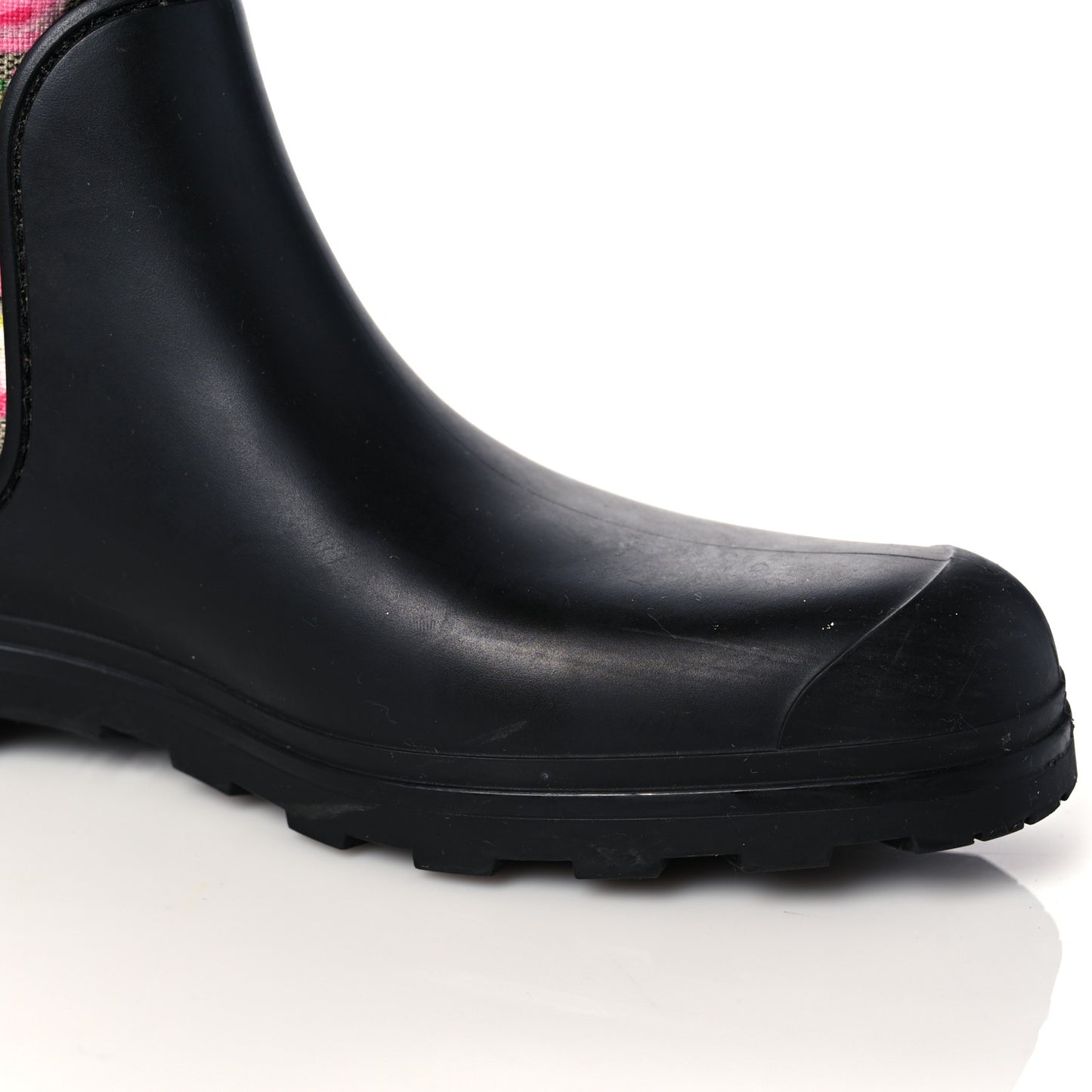 GG Supreme Monogram Blooms Flat Rubber Boots 37 Beige Multicolor