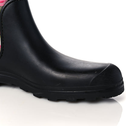 Gucci GG Supreme Monogram Blooms Flat Rubber Boots 37 Beige Multicolor 8 of 12