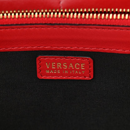 Versace Calfskin 90's Vintage Logo Chain Evening Bag Red 6 of 13