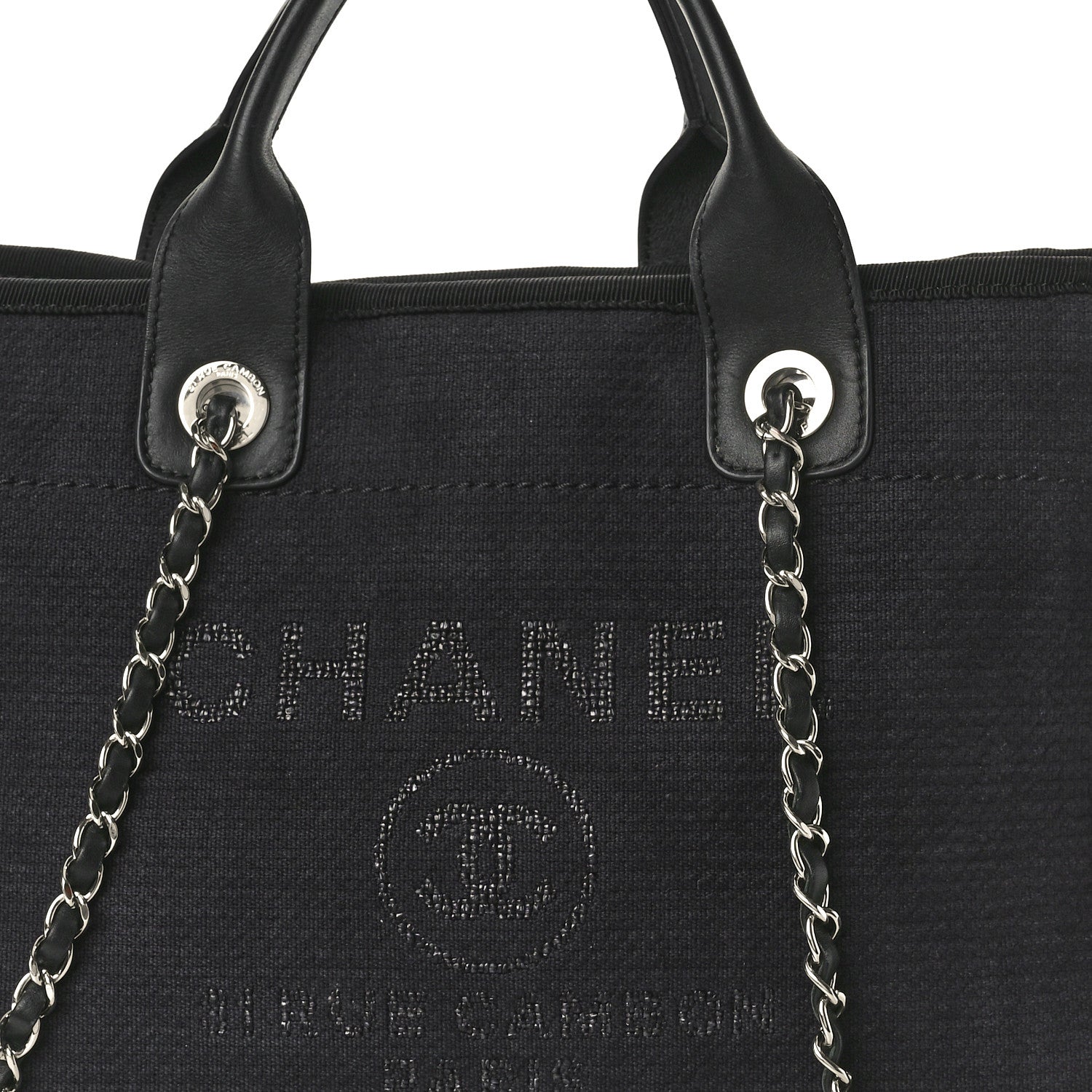 Chanel Mixed Fibers Small Deauville Tote Black 8 of 12
