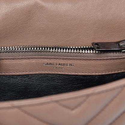 Saint Laurent Sheepskin Matelasse Chevron Monogram Medium College Bag Fard 8 of 12