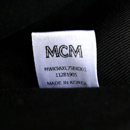 MCM Visetos Calfskin Medium Geonautic Backpack Black Phantom Grey 7 of 10