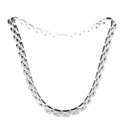 Cartier 18K White Gold Diamond Maillon Panthere Necklace 3 of 5