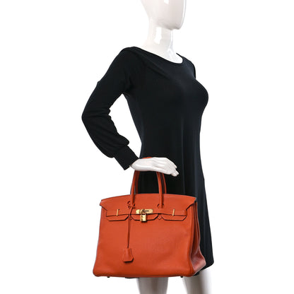 Hermes Togo BIRKIN 35 Orange 2 of 12