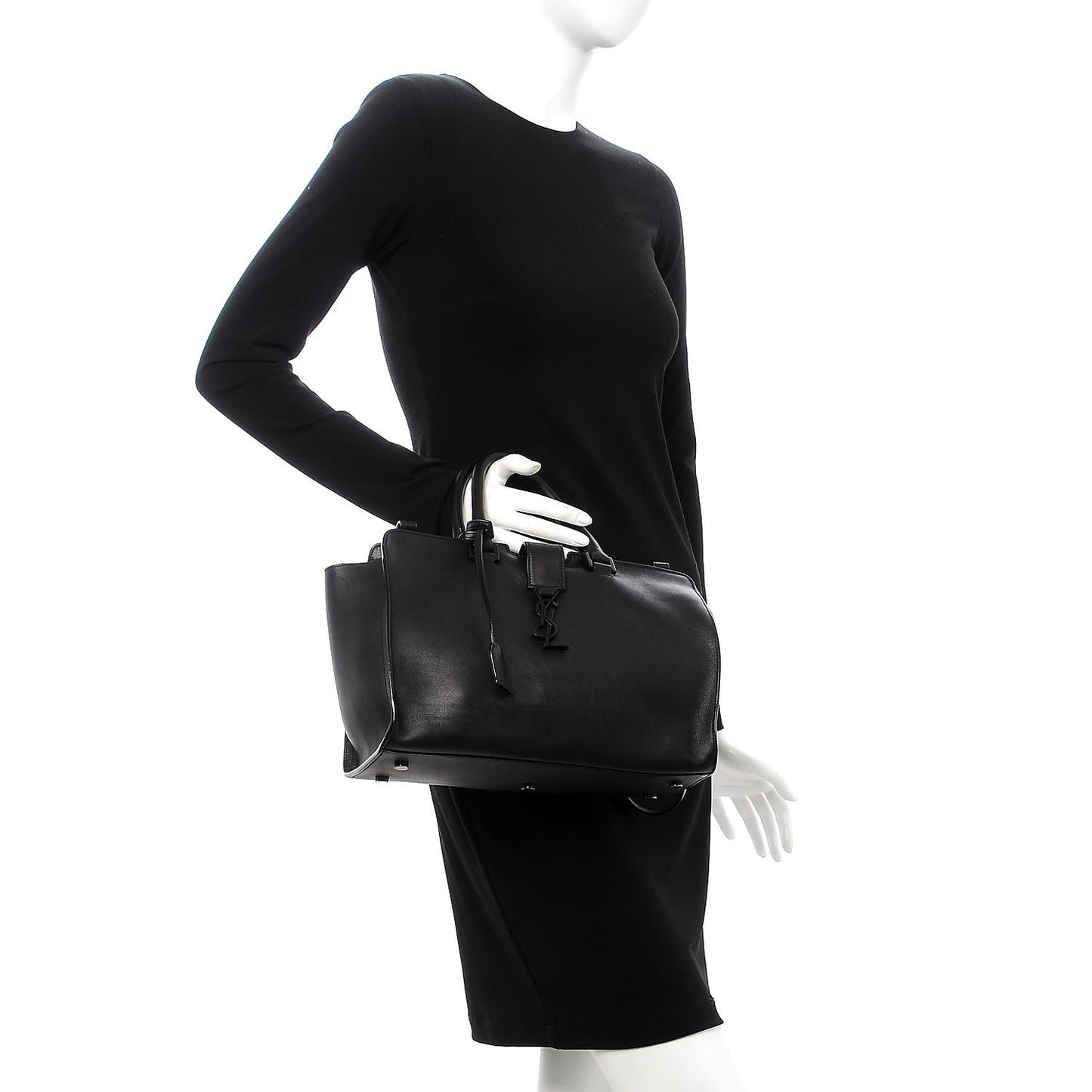 Smooth Calfskin Small Monogram Cabas Black