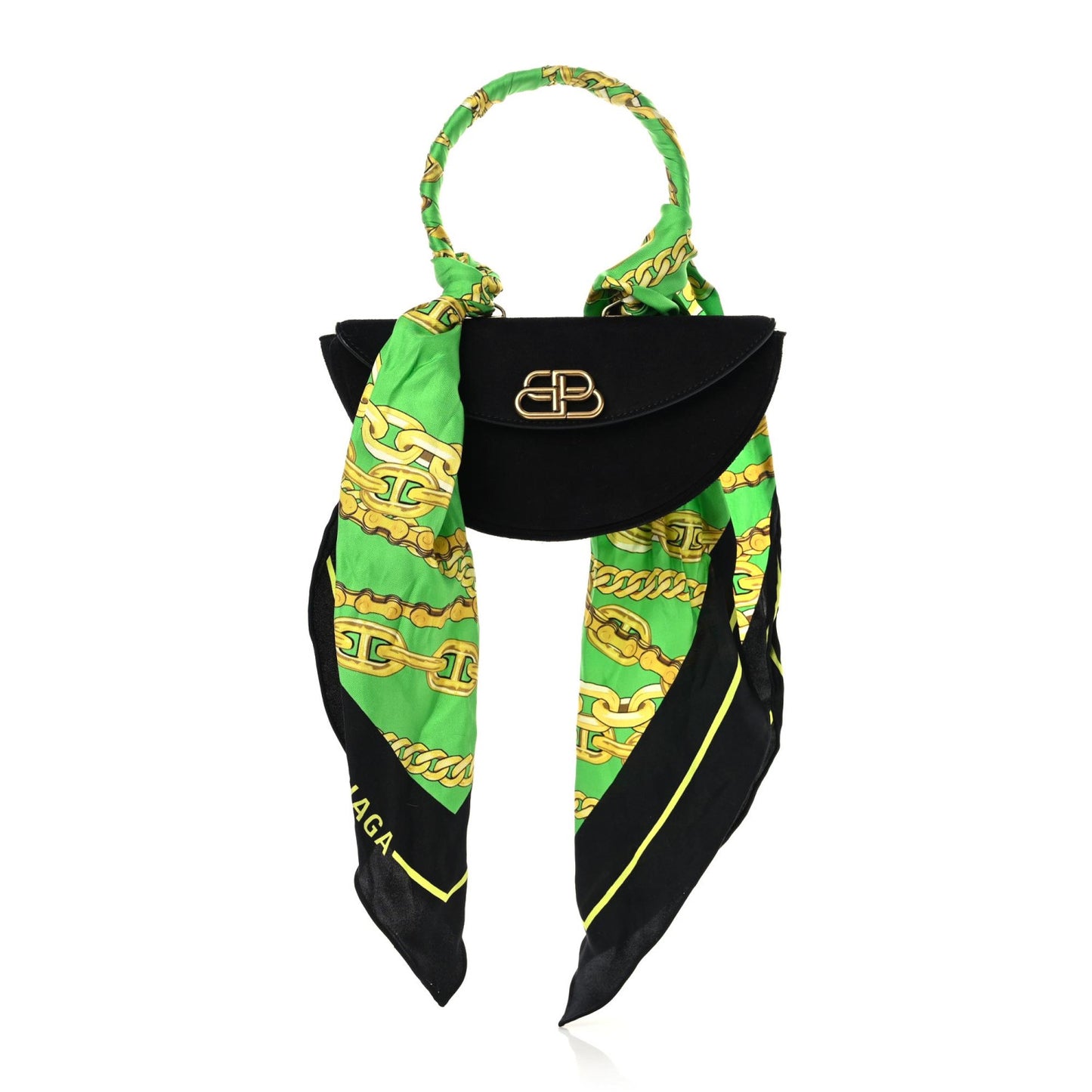 Suede Opera Clutch Bag Black