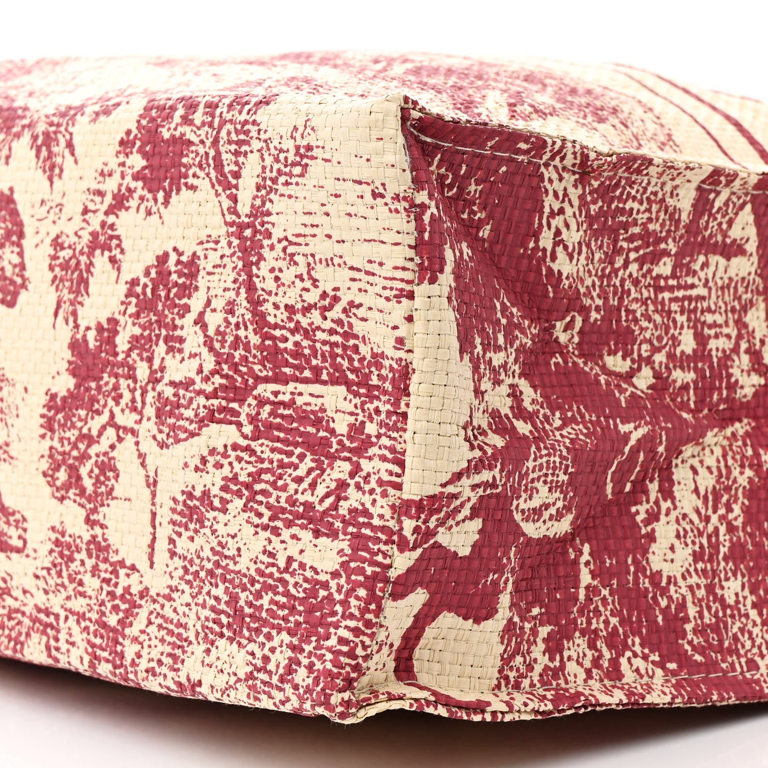 Christian Dior Straw Dioriviera Tote Red 9 of 13