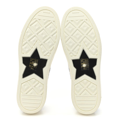 Christian Dior Canvas Toile De Jouy Embroidered Womens Walk Dior Low Top Sneakers 39.5 Off White Navy 6 of 9