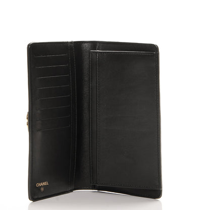 Chanel Lambskin Quilted Boy Yen Wallet Black 5 of 7