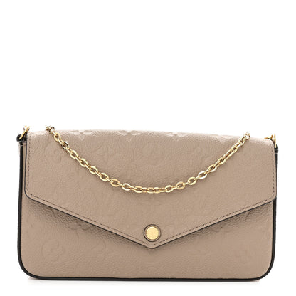 Louis Vuitton Empreinte Pochette Felicie Chain Wallet Tourterelle 3 of 12