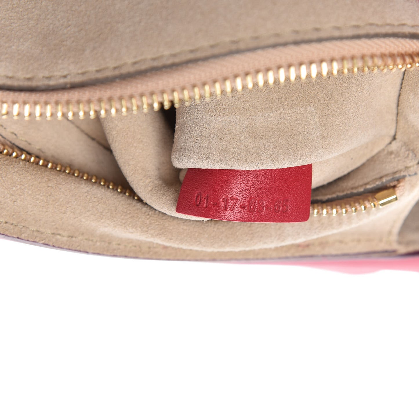 Calfskin Suede Medium Faye Shoulder Bag Red