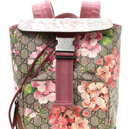Gucci GG Supreme Monogram Blooms Small Single Buckle Backpack Beige Multicolor Dry Rose 7 of 9
