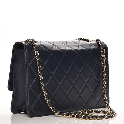 Chanel Lambskin Quilted Large Golden Class Flap Navy 3 of 7