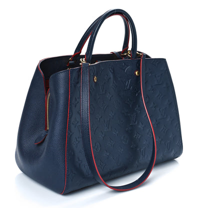 Louis Vuitton Empreinte Montaigne GM Marine Rouge 3 of 12