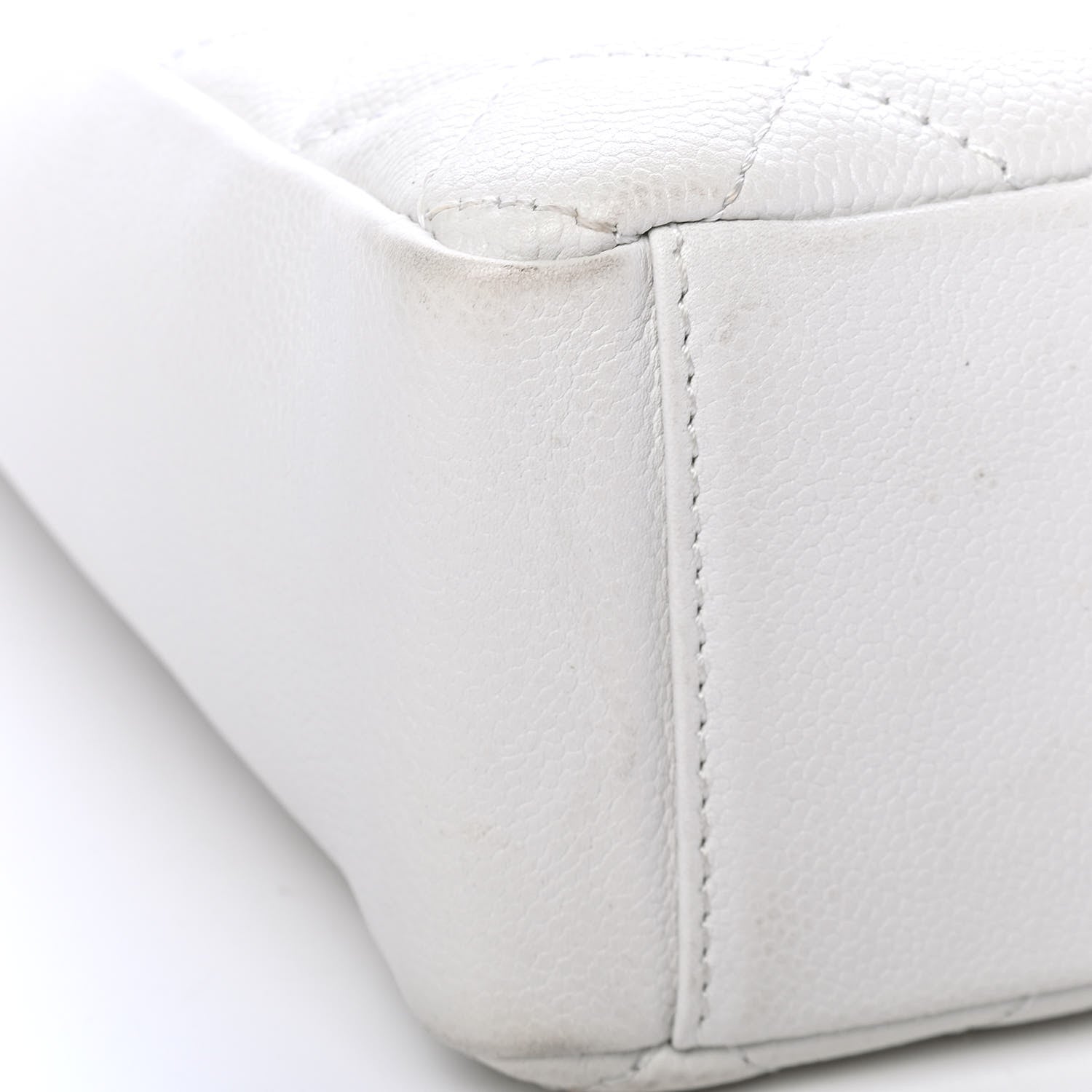 Chanel Caviar Petit Shopping Tote PST White 8 of 9