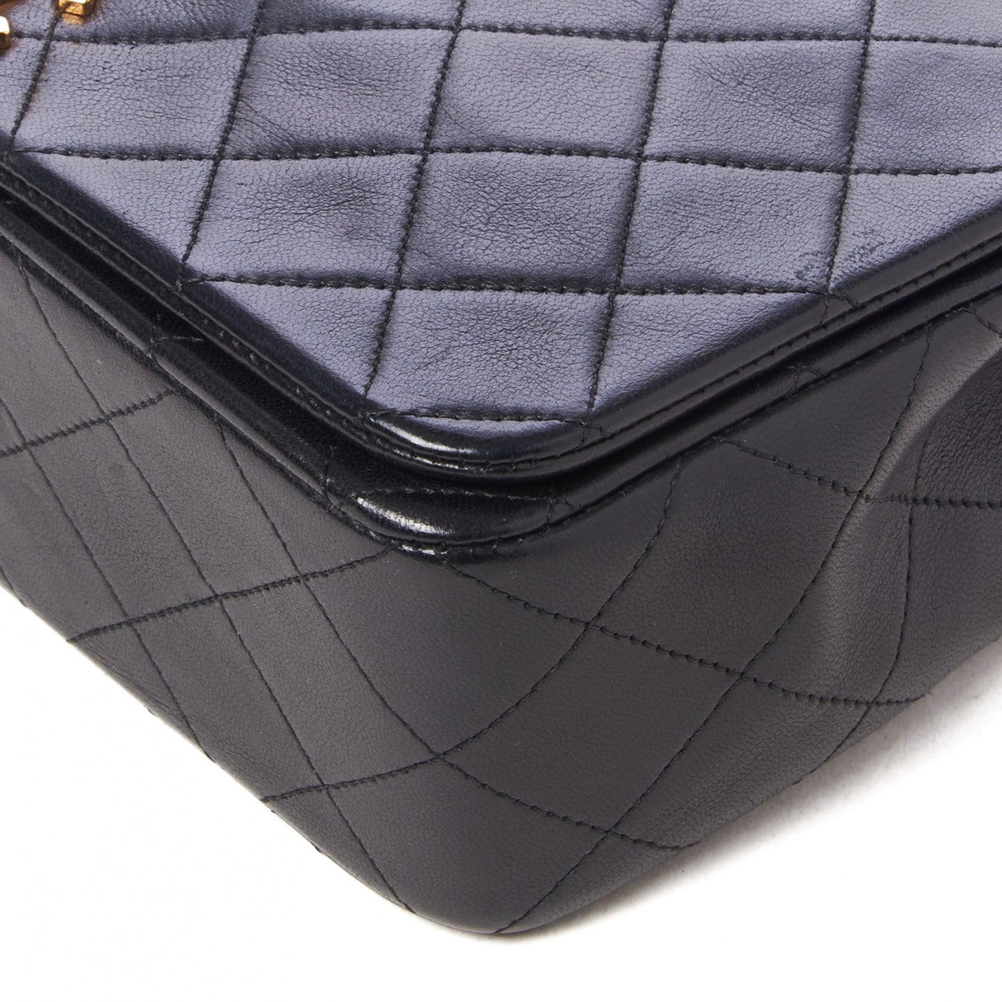 Lambskin Quilted Small Single Flap Bag Black