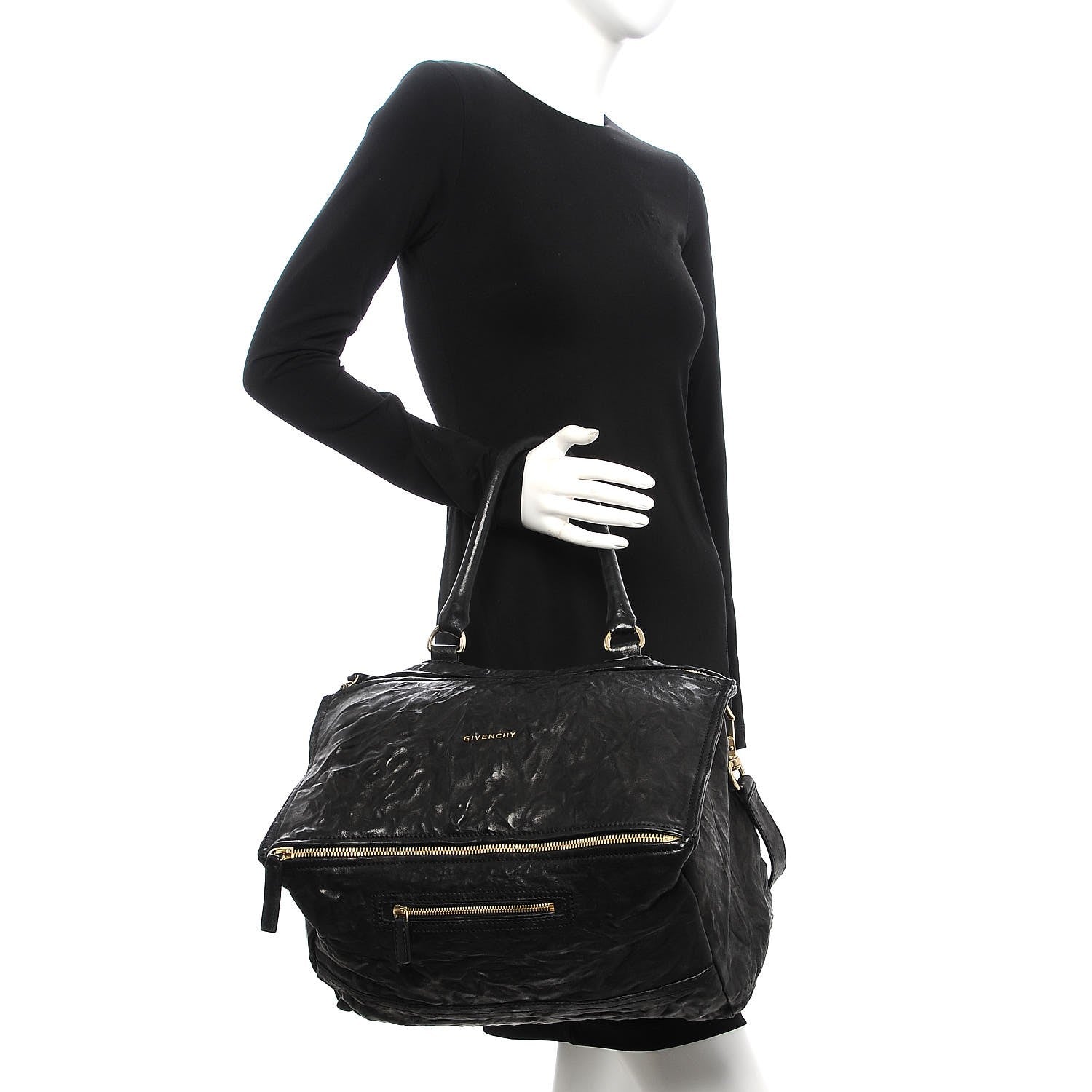 Givenchy Tumbled Sheepskin Large Pandora Black 2 of 8