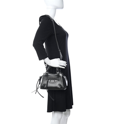 Balenciaga Smooth Calfskin Neo Classic Black Hardware Mini City Gunmetal 2 of 10