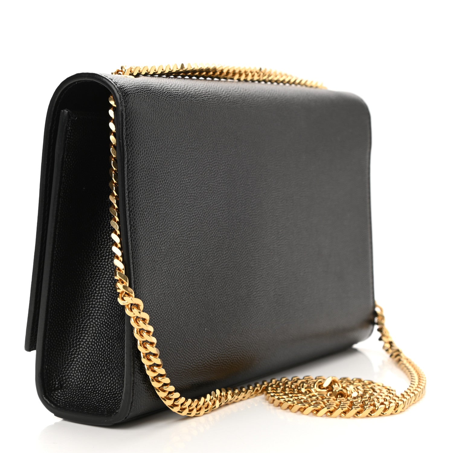 Saint Laurent Grain De Poudre Medium Classic Monogram Kate Satchel Black 2 of 10