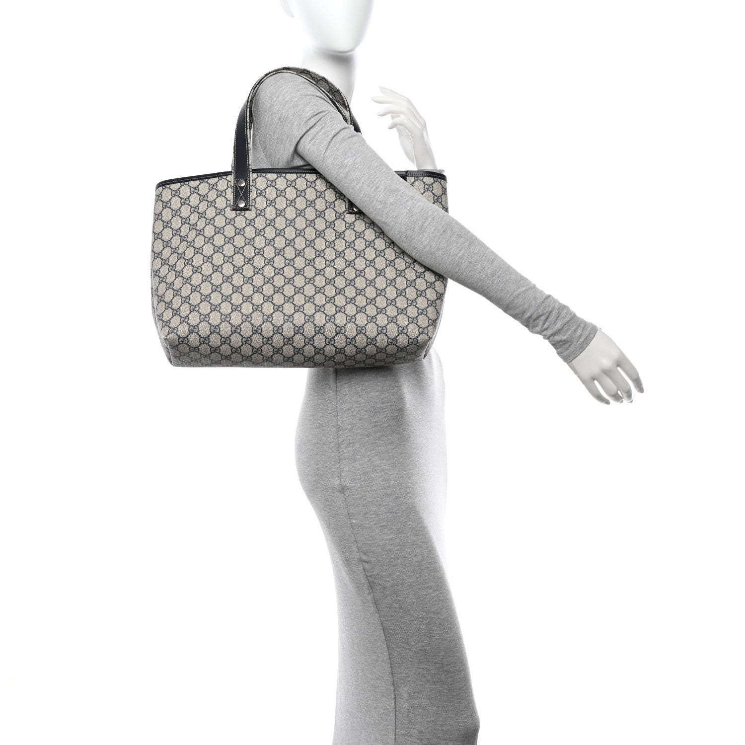 Gucci GG Plus Monogram Medium Signature Web Loop Tote Navy 3 of 10