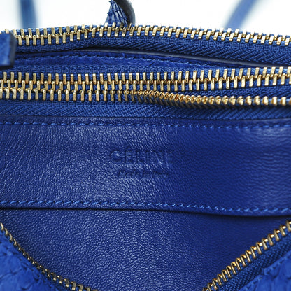 Celine Python Small Trio Crossbody Bag Royal Blue 6 of 6