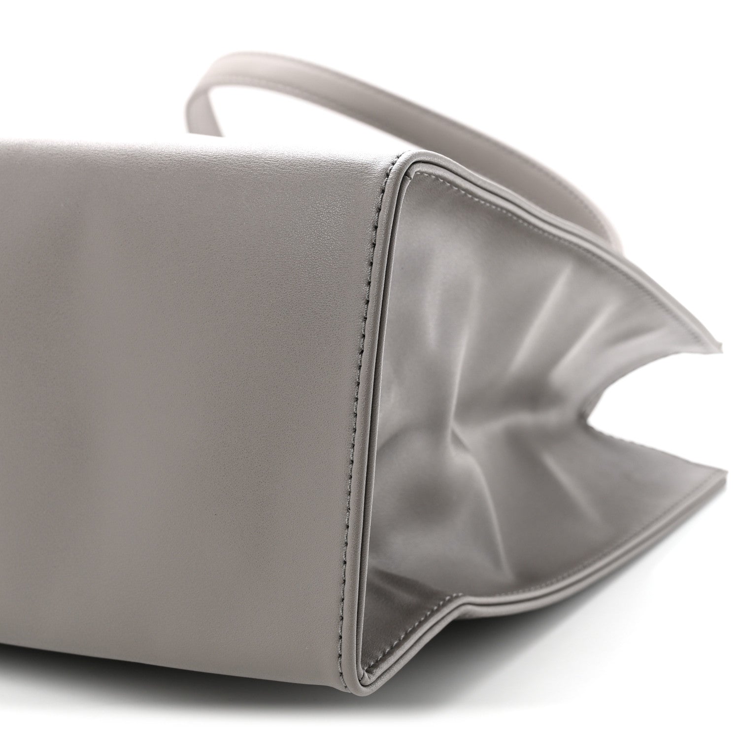 Telfar Vegan Leather Medium Shopping Bag Grey 10 of 10