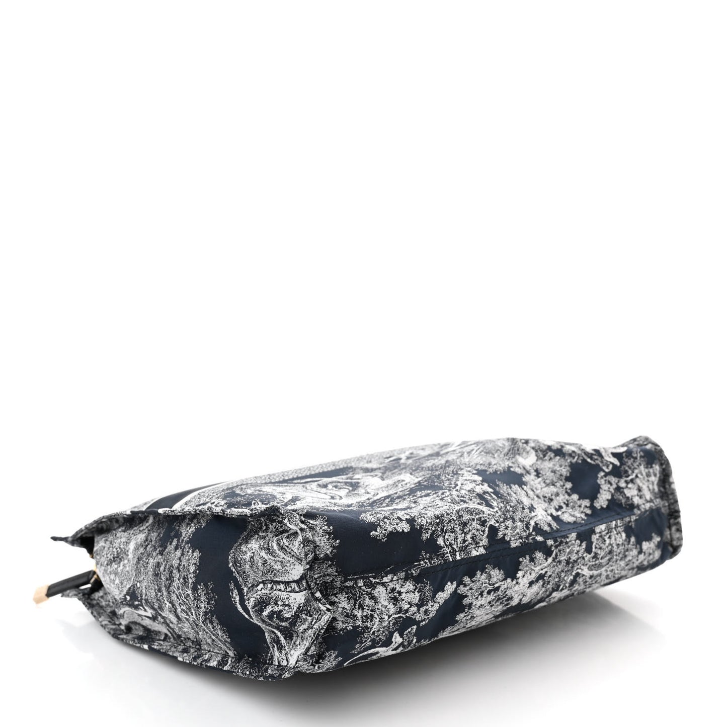 Embroidered Toile De Jouy Diortravel Zipped Pouch Blue