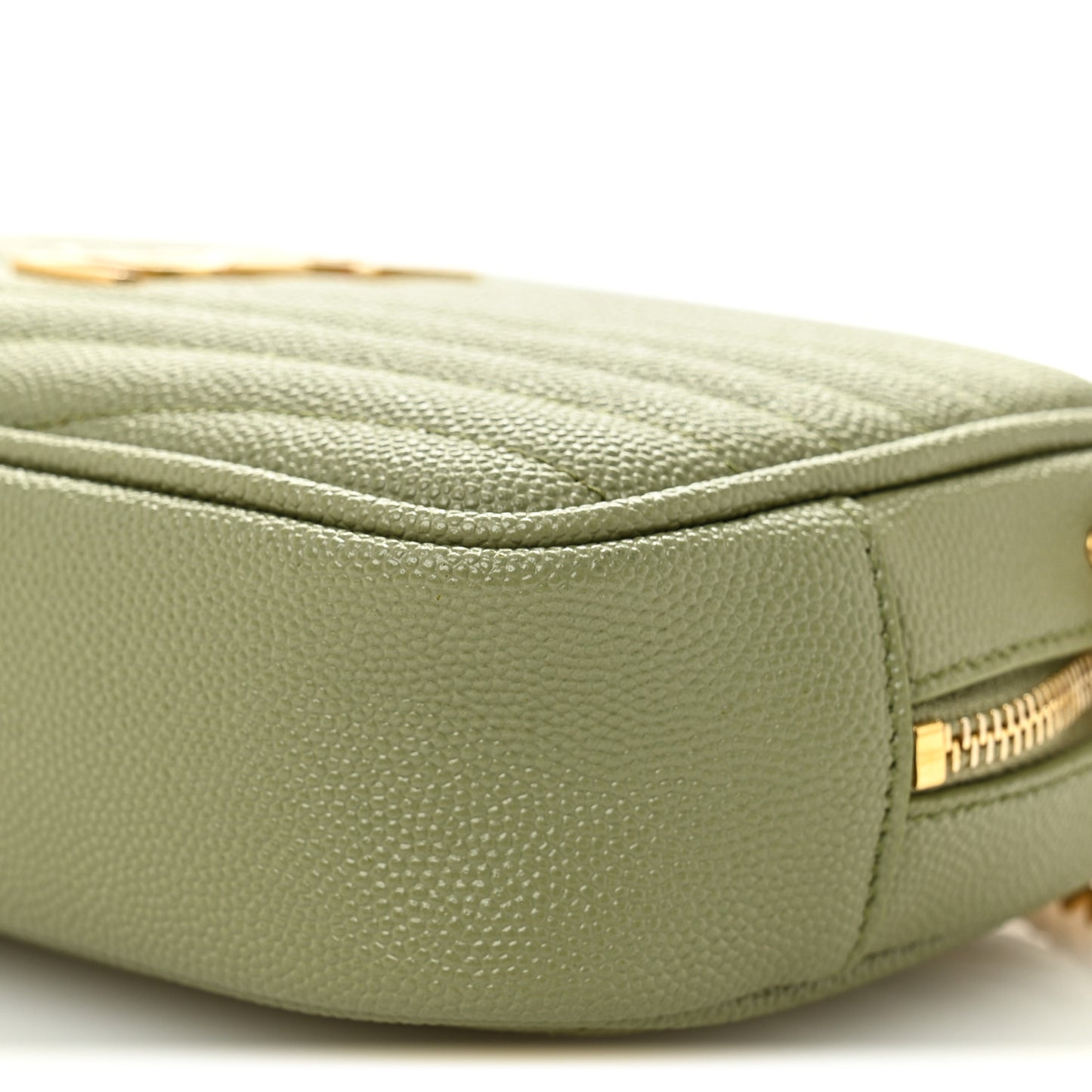 Grain De Poudre Matelasse Monogram Mini Lou Camera Bag Light Sage