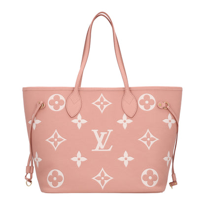 Louis Vuitton Empreinte Monogram Giant Neverfull MM Trianon Pink Cream 1 of 9