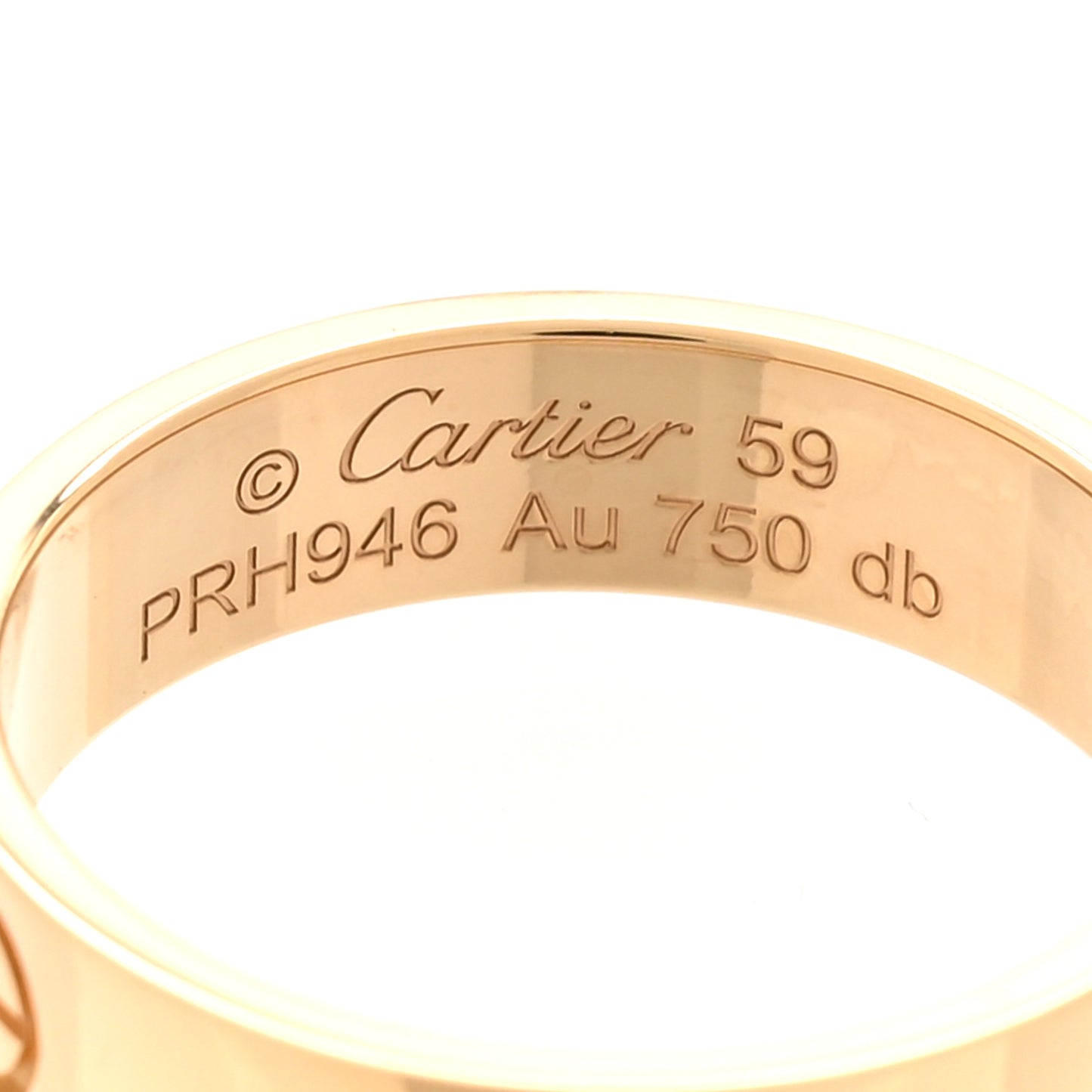 18K Yellow Gold 5.5mm LOVE Ring 59 8.75