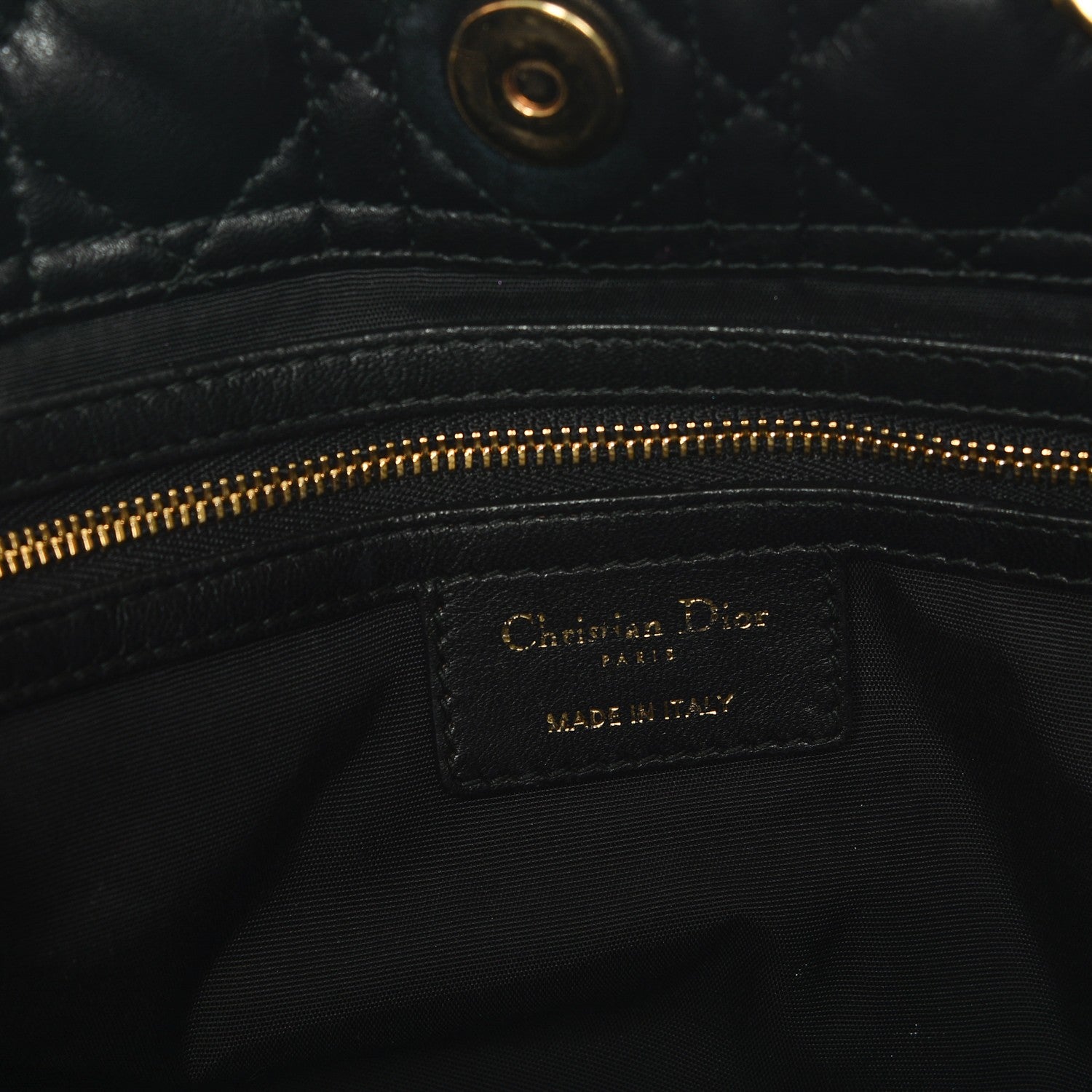 Christian Dior Lambskin Cannage Large Dior Soft Shopping Tote Black 6 of 7