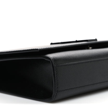 Saint Laurent Grain De Poudre Medium Classic Monogram Monochrome Kate Satchel Black 9 of 10