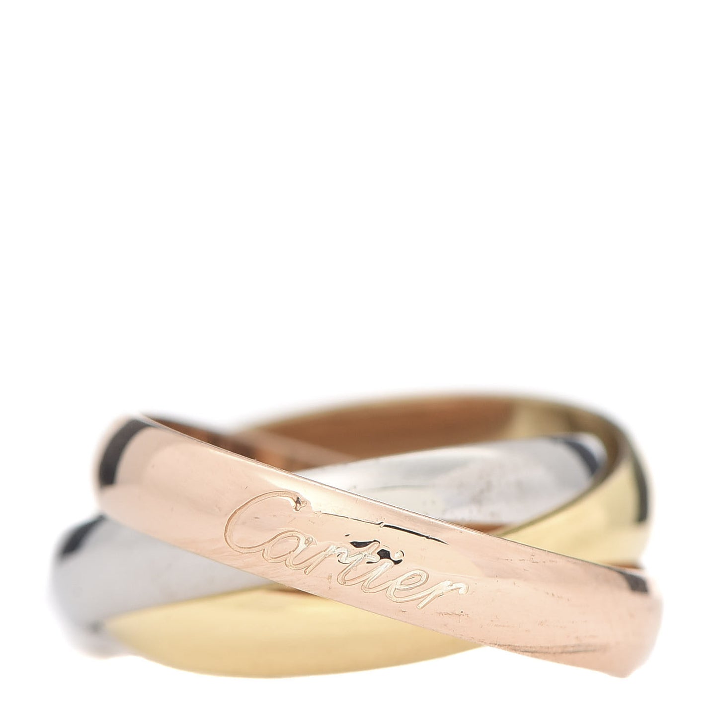 18K Pink Yellow White Gold Classic Trinity Ring 50 5.25