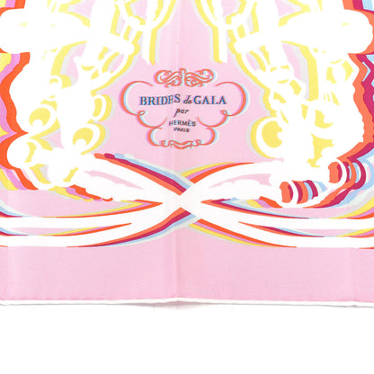 Hermes Silk Brides De Gala Shadow Pocket Square Rose Pale Blanc 2 of 4