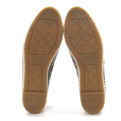 Chanel Lambskin CC Espadrilles 40 Black 5 of 8