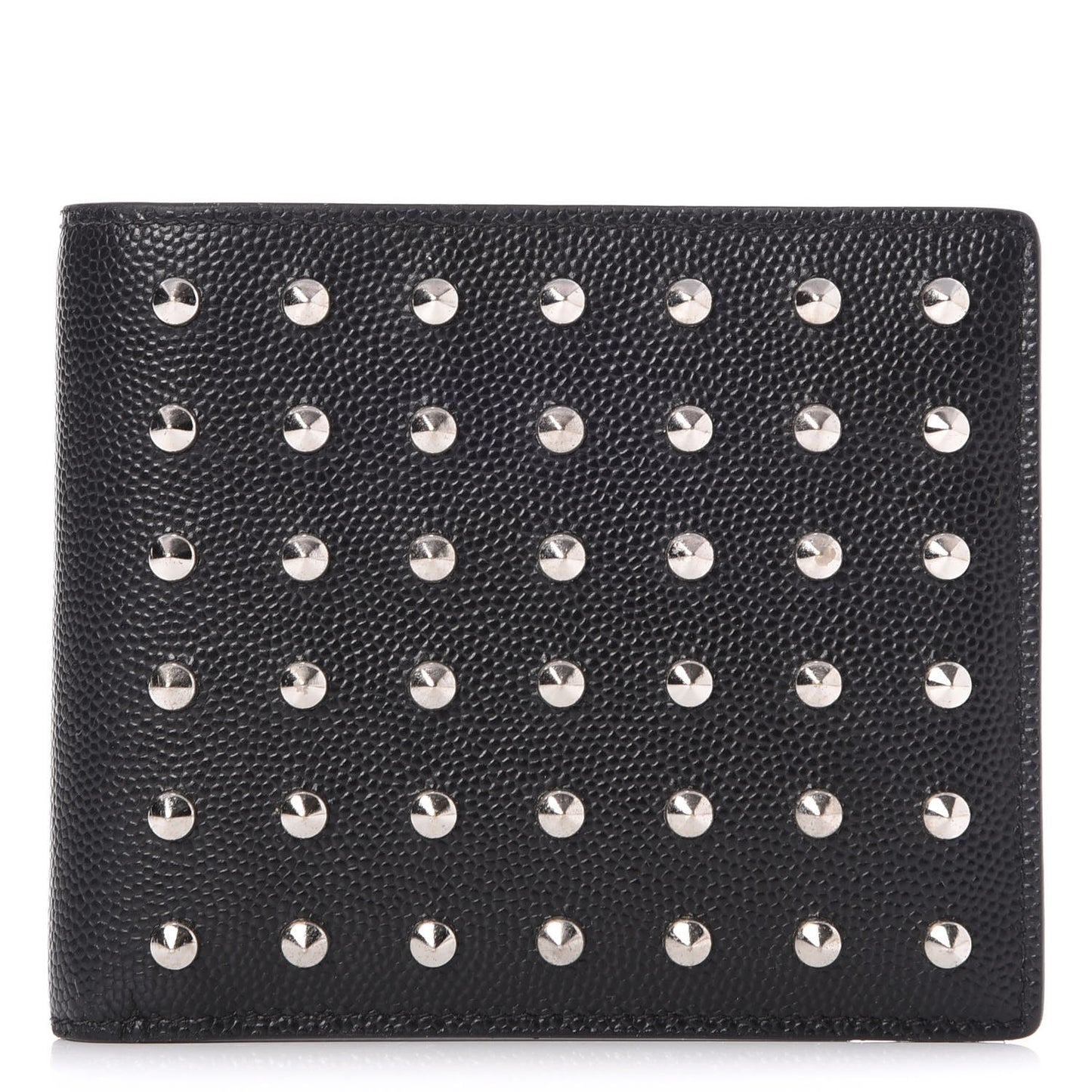 Grain De Poudre Studded Bi-Fold Wallet Black