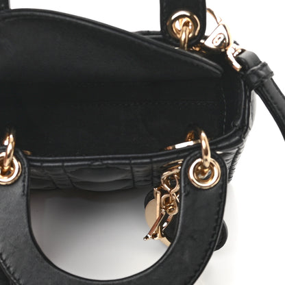 Christian Dior Lambskin Cannage Micro Lady Dior Black 5 of 14