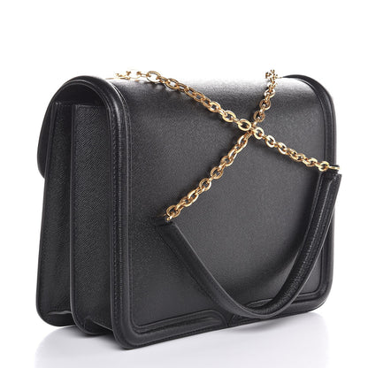 Alexander McQueen Calfskin Heroine Chain Satchel Black 3 of 9